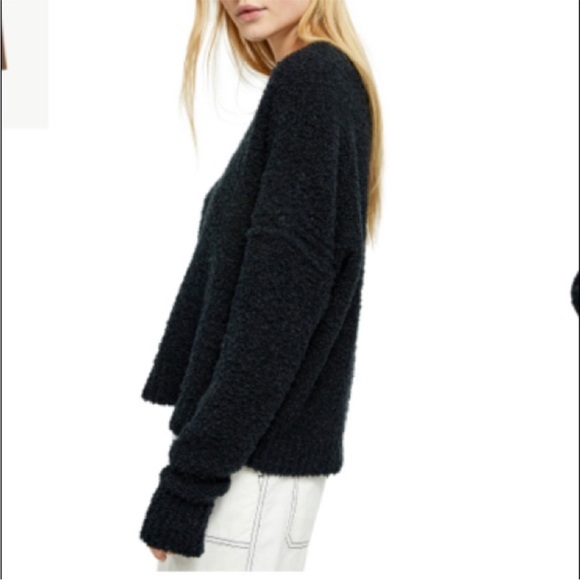 Free People Black Finders Keepers V Neck Sweater - Picture 5 of 9